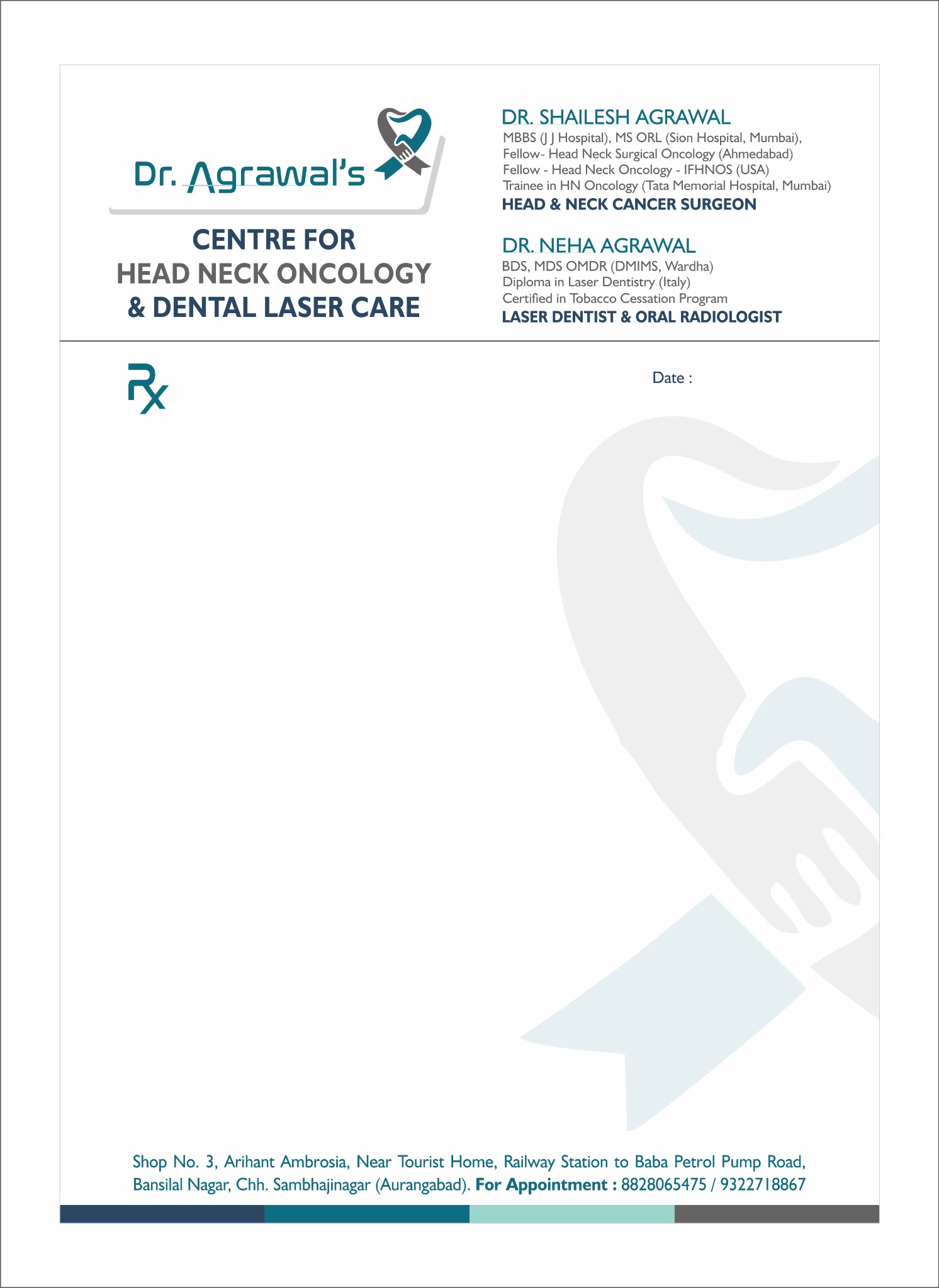 Doctor's medical letterhead